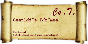 Csatlós Tímea névjegykártya